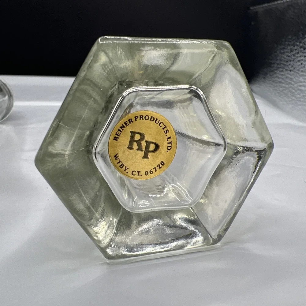 Vintage Reiner Products Clear Glass Salt and Pepper Shakers 4.5 Inch Set